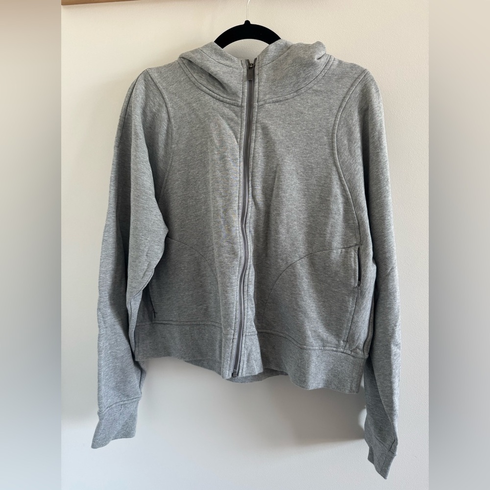 Lululemon Cropped Gray Zip-Up Jacket with High Collar